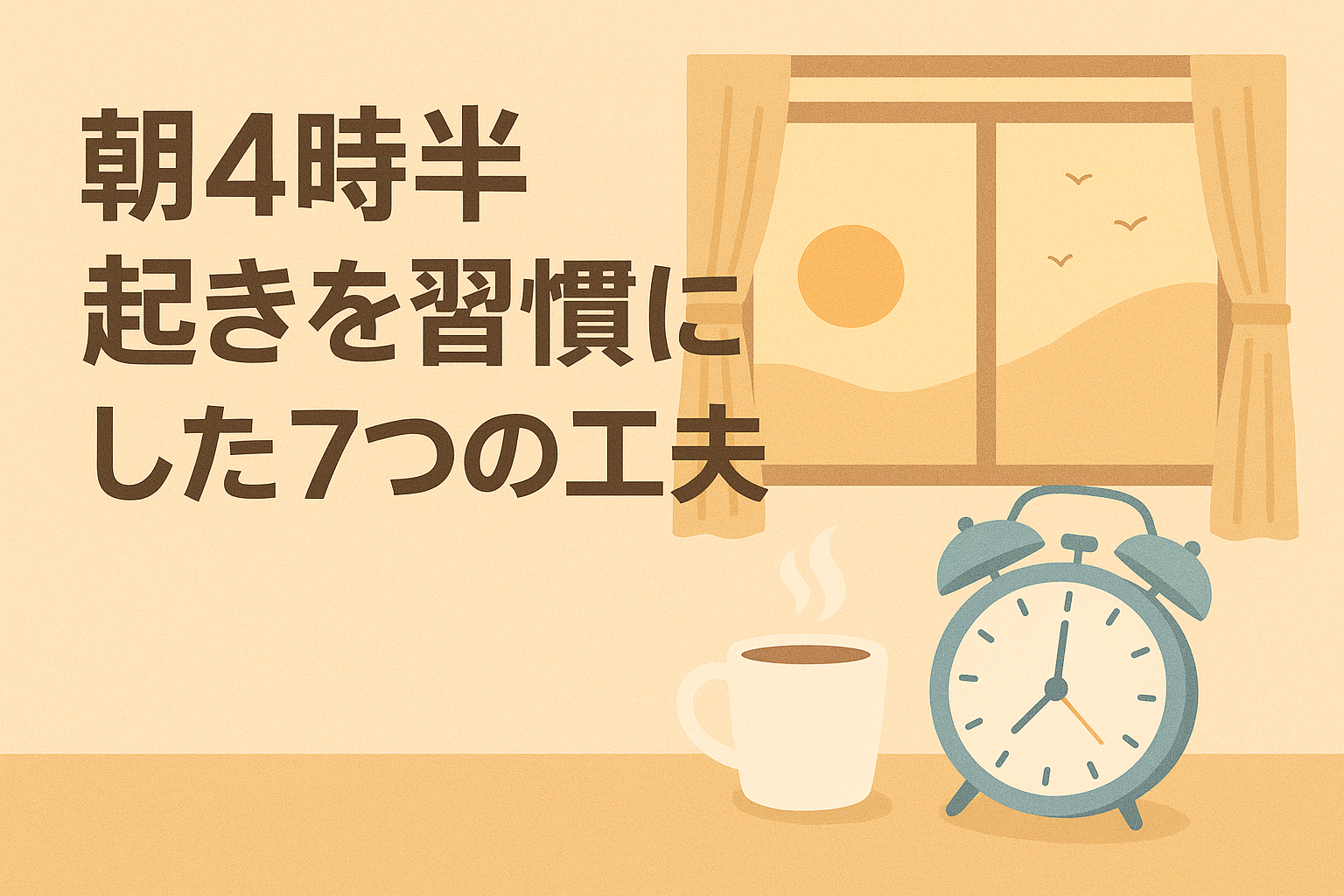 朝4時半起きを習慣にするために私がやった7つの工夫